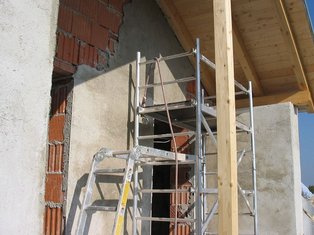 Der Balkon vor der Küche.