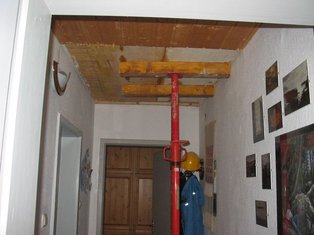 Da war mal die Treppe zum Dachboden.